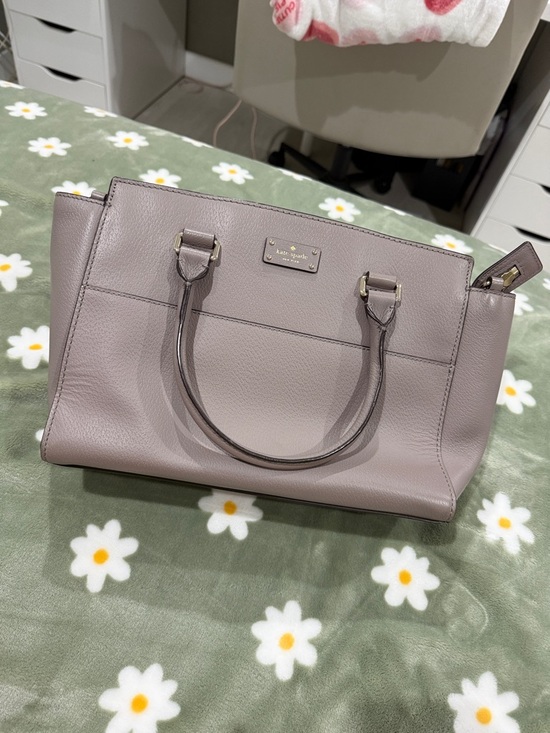 kate spade Handbags - kate spade Mauve-Taupe Pebbled Leather Satchel